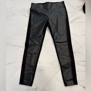 NWT Ralph Lauren Black Faux Leather Trousers